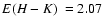 $\mbox{$E(H-K)$ }=2.07$
