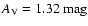 $\ensuremath{A_{\rm V}} =1.32~\mbox{mag}$