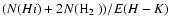$(N(H {\sc i})+2N(\mbox{H$_2$ }))/E(H-K)$