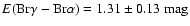 $E({\rm Br}\gamma-{\rm Br}\alpha)=1.31\pm0.13~\mbox{mag}$