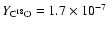 $\ensuremath{Y_{\rm C^{18}O}} =\mbox{${1.7}\times10^{-7}$ }$