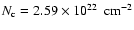$\ensuremath{N_{\rm c}} =\mbox{${2.59}\times10^{22}$ }~\ensuremath{{\rm cm}^{-2}} $