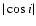 $\vert\cos i\vert$