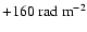 $+160~{\rm rad~m^{-2}}$