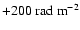 $+200~{\rm rad~m^{-2}}$