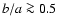 $b/a\ga0.5$