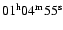 $\rm01^h04^m55^s$