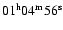 $\rm01^h04^m56^s$