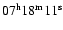 $\rm07^h18^m11^s$