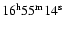 $\rm 16^h55^m14^s$
