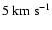 $5\rm~km~s^{-1}$
