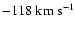 $-118\rm\;km\;s^{-1}$