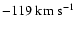 $-119\rm\;km\;s^{-1}$