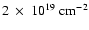 $2~\times~10^{19}\rm\;cm^{-2}$