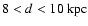 $8 < d < 10\rm\;kpc$