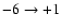 $-6 \rightarrow +1$