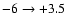 $-6 \rightarrow +3.5$