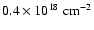 $0.4\times10^{18}\rm\;cm^{-2}$