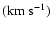 $(\rm km\;s^{-1})$