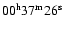 $\rm00^h37^m26^s$