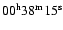 $\rm00^h38^m15^s$