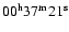 $\rm00^h37^m21^s$