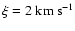 $\xi=2~{\rm km~s}^{-1}$