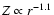 $Z\propto r^{-1.1}$