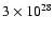 $3\times 10^{28}$