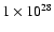 $1\times 10^{28}$