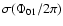 $\sigma(\Phi_{01}/2\pi)$