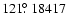 $121\hbox{$.\!\!^\circ$ }18417$