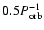 $0.5 P_{\rm orb}^{-1}$