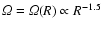 ${\it\Omega}= {\it\Omega}(R) \propto R^{-1.5}$