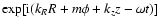 ${\rm exp}[{\rm i}(k_RR+m\phi+k_zz-\omega t)]$