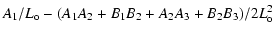 $\displaystyle A_1/L_{\rm o} - (A_1A_2 + B_1B_2 + A_2A_3 + B_2B_3)/2L_{\rm o}^2$