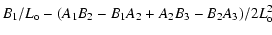$\displaystyle B_1/L_{\rm o} - (A_1B_2 - B_1A_2 + A_2B_3 - B_2A_3)/2L_{\rm o}^2$