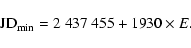 \begin{displaymath}{\rm JD}_{\min} = 2~437~455 + 1930 \times E.
\end{displaymath}
