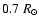 $0.7~R_\odot$