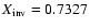 $X_{\rm inv}=0.7327$