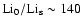 $\rm Li_0/Li_s\sim 140$