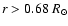 $r>0.68~R_\odot$