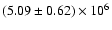 $(5.09\pm0.62) \times 10^6$