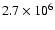 $
2.7\times10^6$