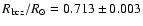 $R_{\rm bcz}/R_{\odot}= 0.713 \pm 0.003$
