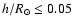 $h/R_{\odot} \leq 0.05$