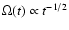 $\Omega(t)\propto t^{-1/2}$