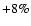 $+8\%$