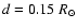 $d=0.15 ~R_{\odot}$