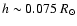 $h\sim0.075 ~R_{\odot}$
